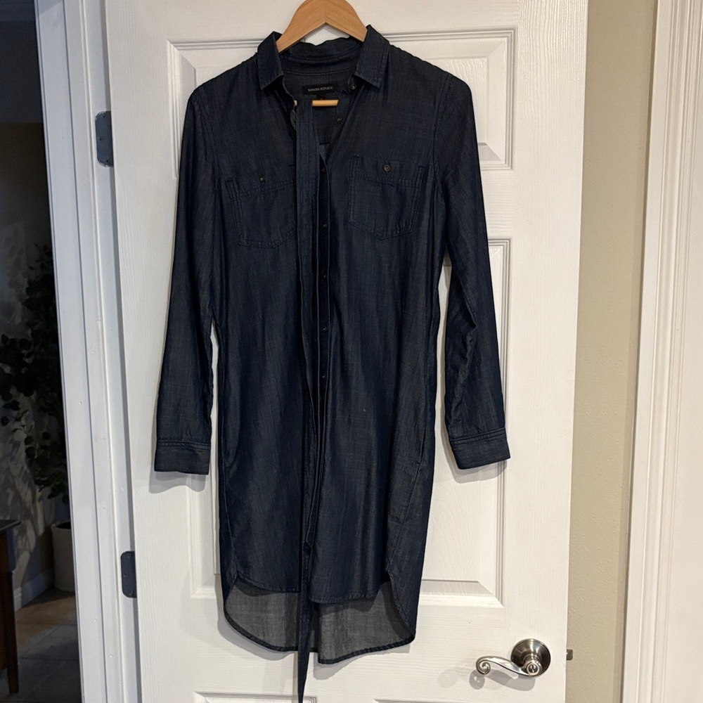 Banana Republic Dark Indigo Shirt Dress